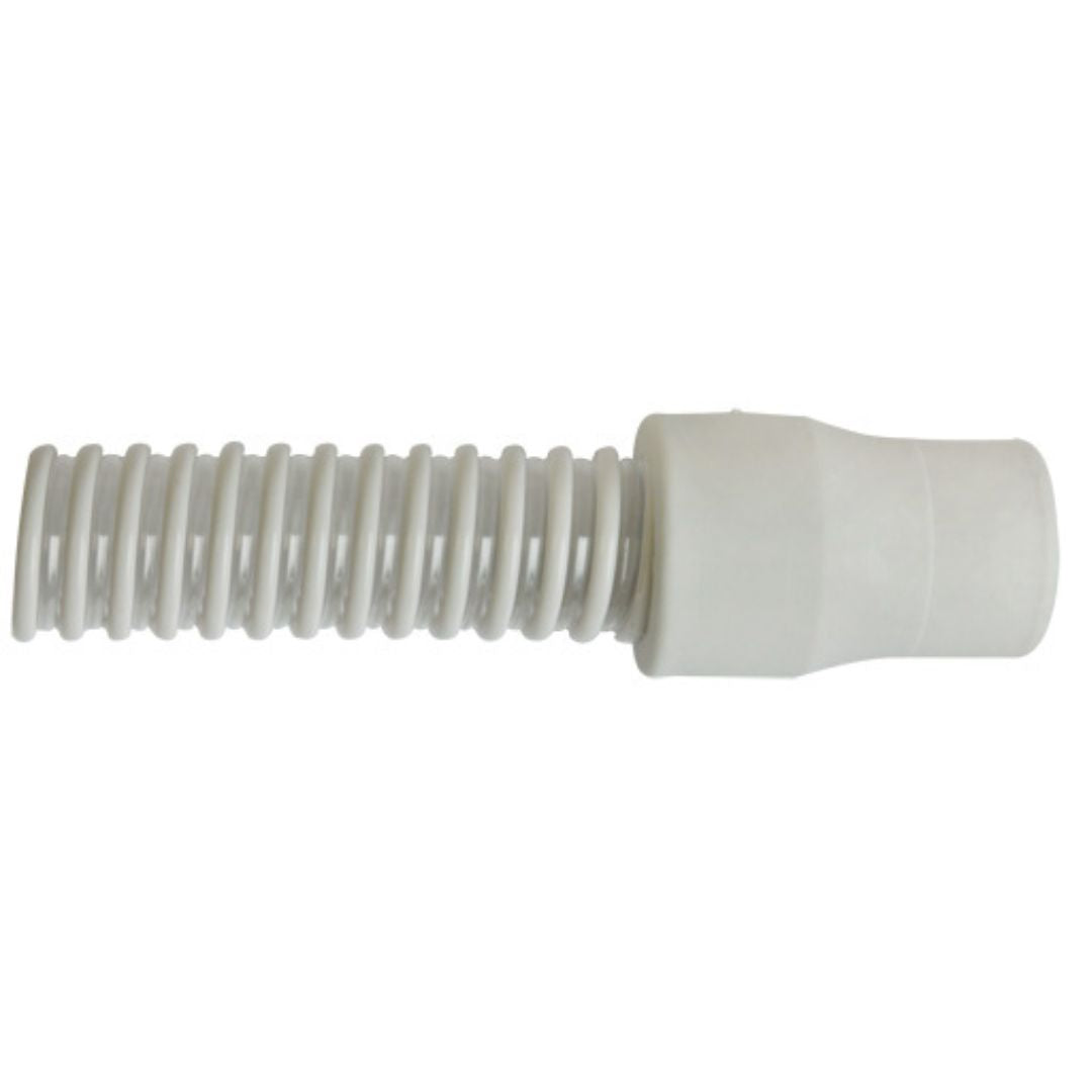 Close-up image of TUB004, a flexible, 4-foot CPAP tubing designed for sleep therapy, showcasing its durable construction and secure connectors.