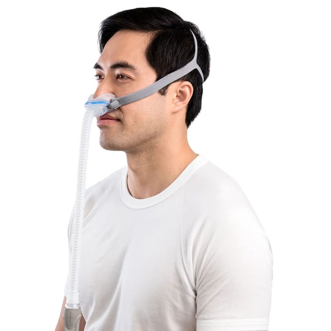 The AirFit™ N30 nasal cradle mask pack includes ResMed's lightest mask yet and features a soft, under-the-nose curved nasal cradle cushion.