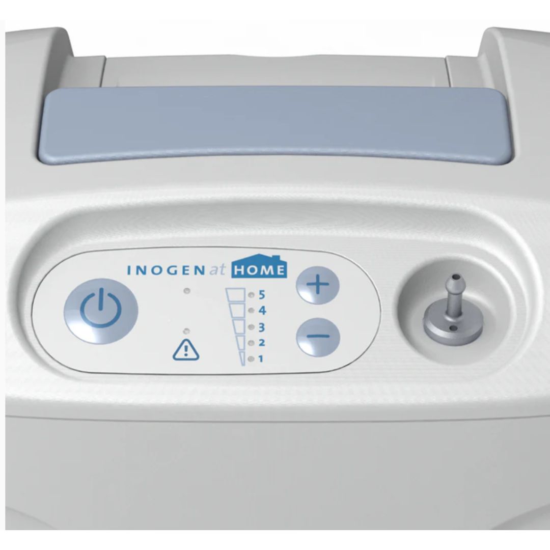 The Inogen At Home Oxygen Concentrator is a reliable and lightweight stationary oxygen concentrator designed for home use. Weighing in at just 18 pounds, the Inogen at Home offers continuous flow oxygen in a range of 1 to 5 settings. Inogen At Home is one of the lightest home oxygen concentrators available. It’s significantly lighter than many other home concentrators in use today.