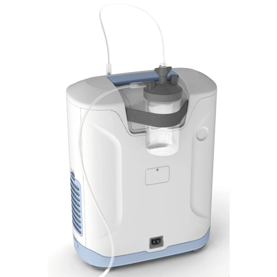 The Inogen At Home Oxygen Concentrator is a reliable and lightweight stationary oxygen concentrator designed for home use. Weighing in at just 18 pounds, the Inogen at Home offers continuous flow oxygen in a range of 1 to 5 settings. Inogen At Home is one of the lightest home oxygen concentrators available. It’s significantly lighter than many other home concentrators in use today.