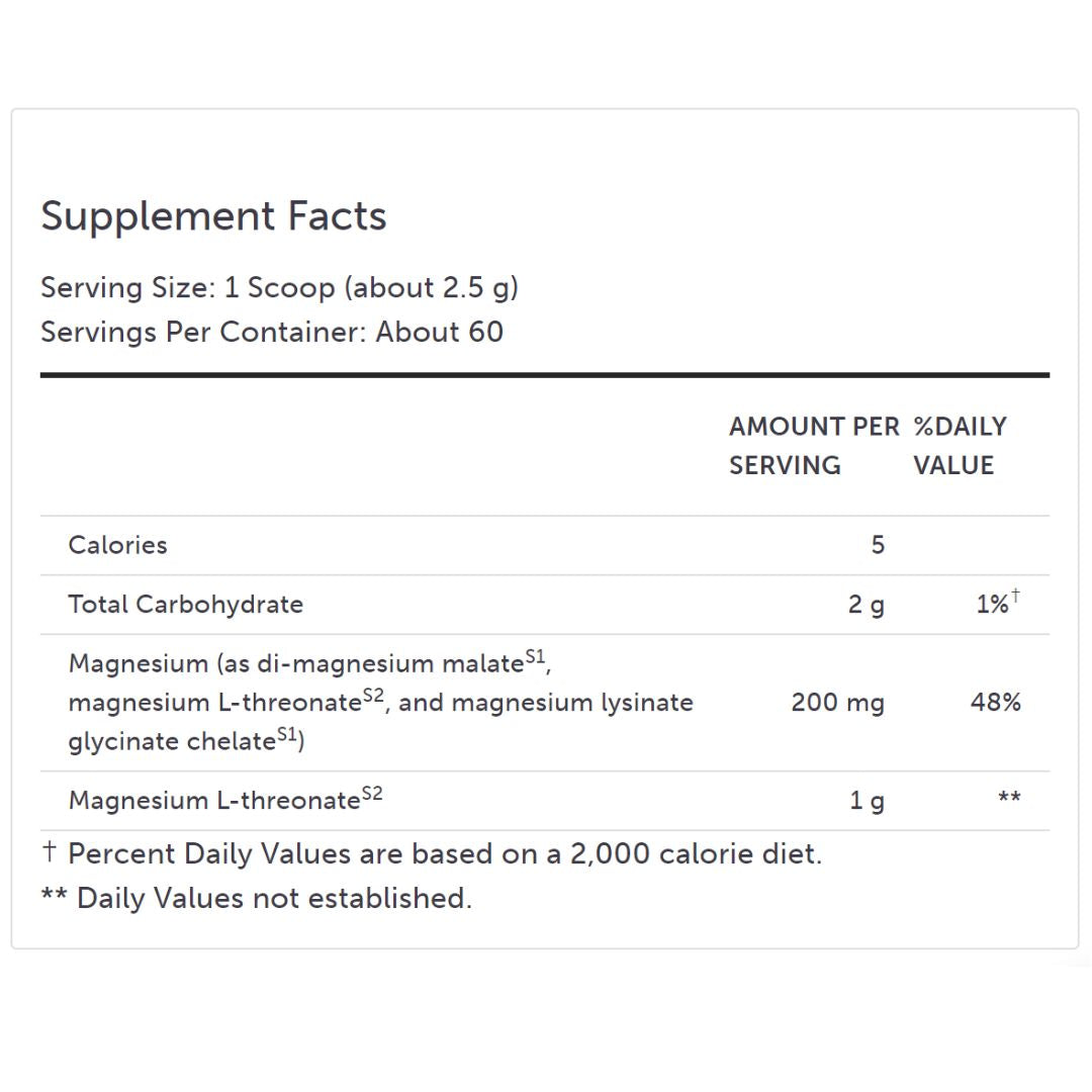 Patented Magnesium for the Brain. Supports Stress Management, Sleep Quality, and a Healthy Mood.