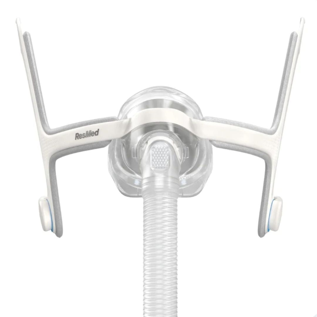 The AirFit N20 frame is designed to adapt to sleep positions with a comfortable and reliable seal, offering the ultimate experience in comfort and performance