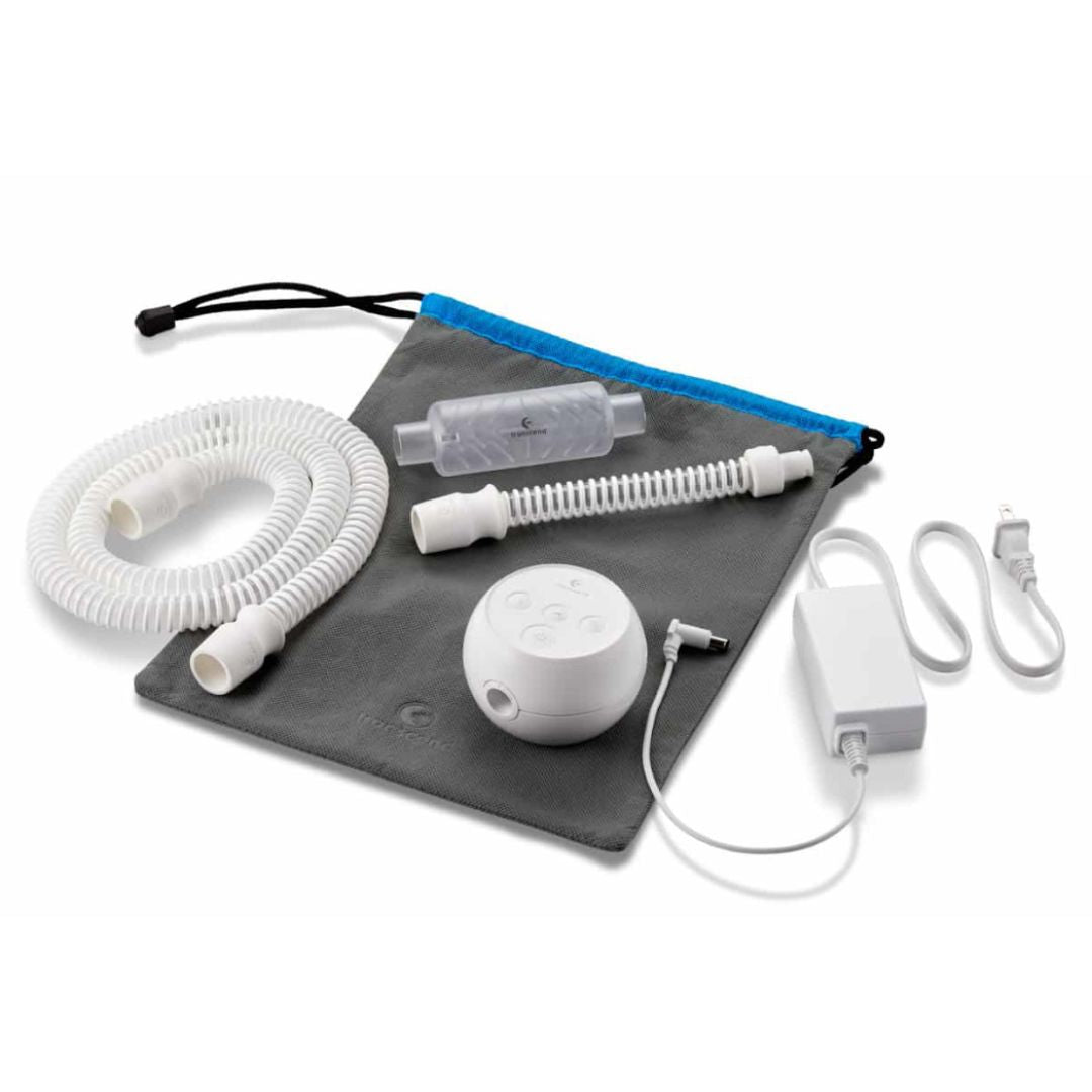 Smallest and Lightest Travel CPAP Device. Weighing less than 0.5 lbs. and less than 4 inches wide, the Transcend Micro is the most portable CPAP currently available on the market.The Transcend Micro is compatible with any CPAP mask. This travel CPAP is similar to ResMed AirMini travel CPAP