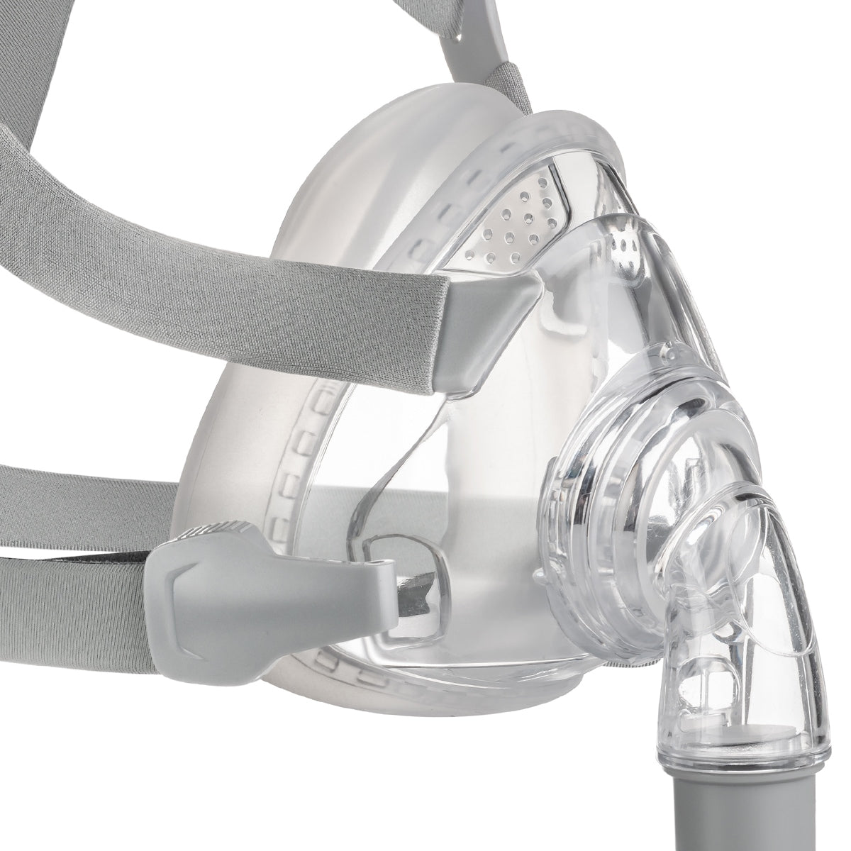 The Siesta Full Face Mask from 3B Medical has a lightweight frame and eliminates forehead support providing a clear line of sight, so you'll hardly know it's there. This FitPack includes Small, Medium & Large Full Face Cushions so you can try each one and find your best fit right out of the box.