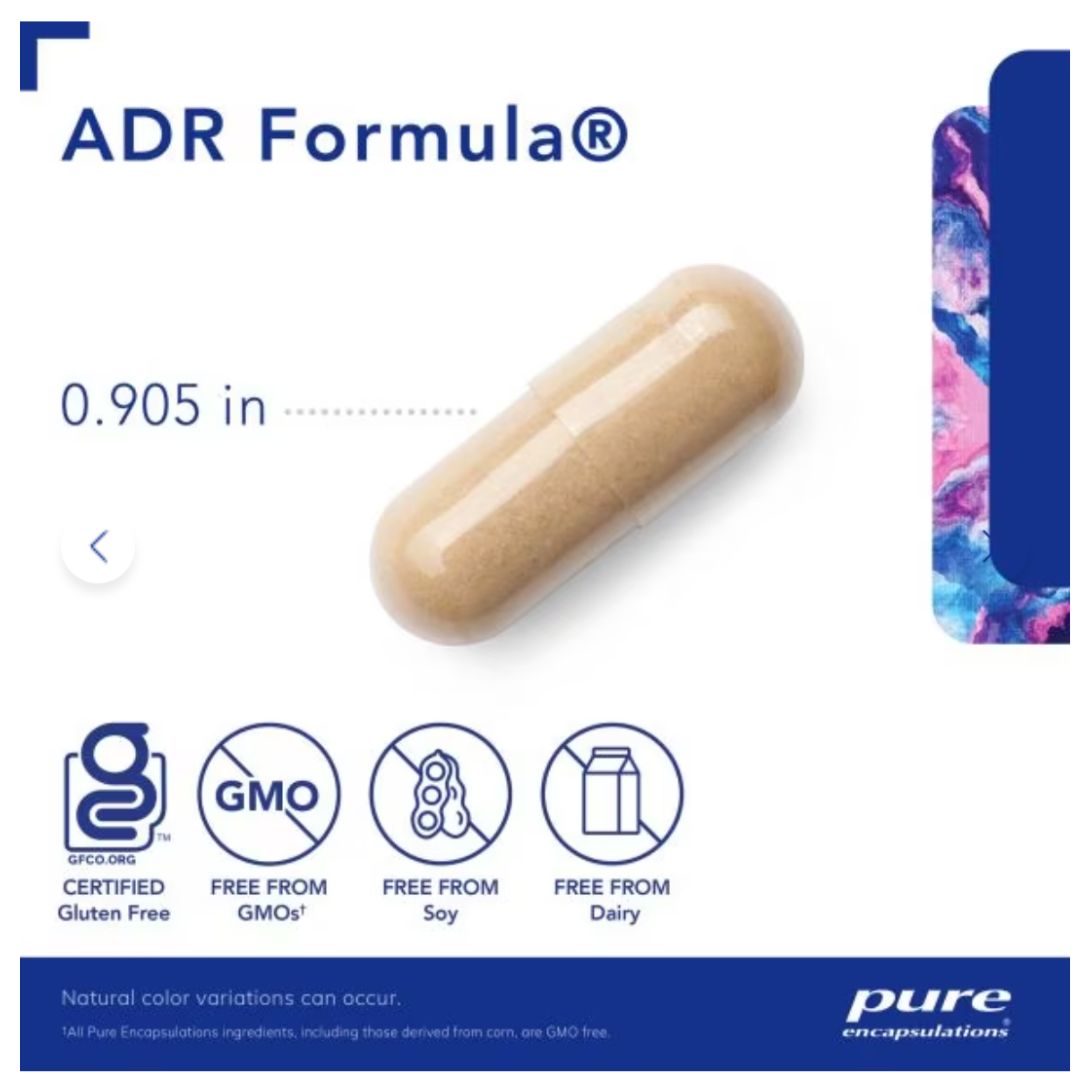 Comprehensive natural adrenal support formula supplement. Gluten free supplements