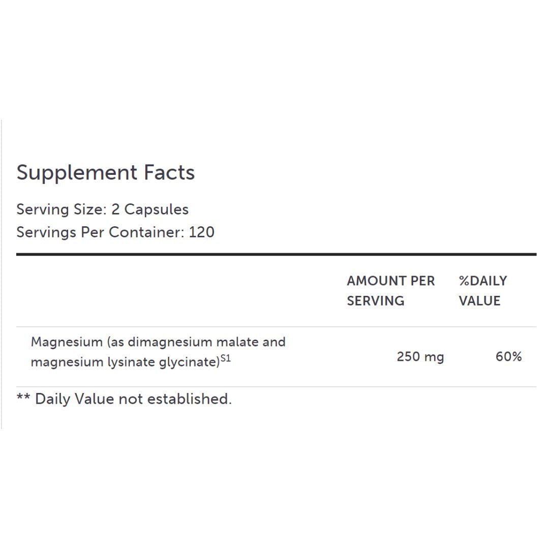 Supports Cardiovascular Health, Supports Healthy Muscle Function/Healthy Nerve Conduction, Supports Bone Health, Supports Energy Production, and May Support Healthy Glucose Metabolism. Vegan capsules.