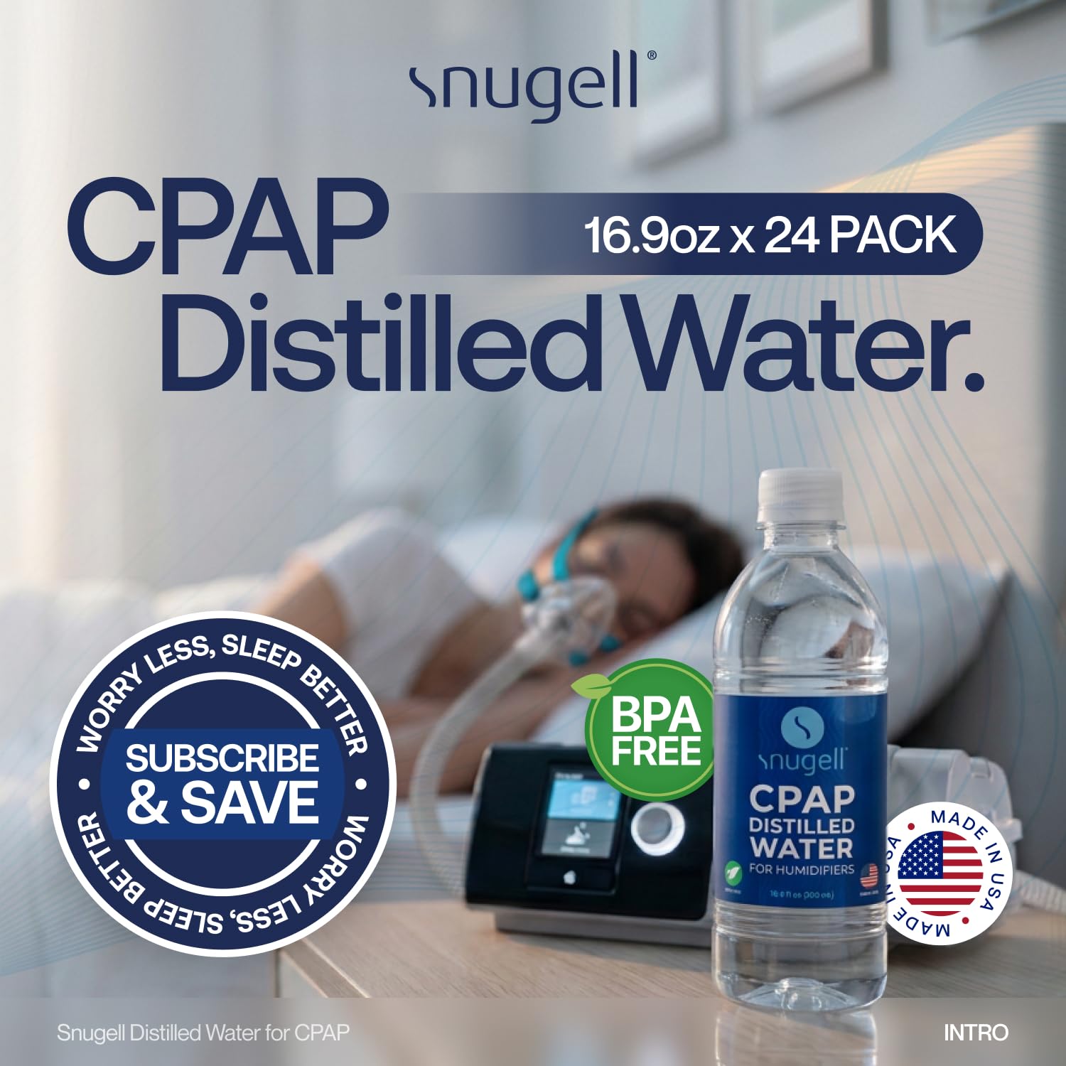 Snugell CPAP Distilled Water – 24 x 16.9 oz Bottles – view 2
