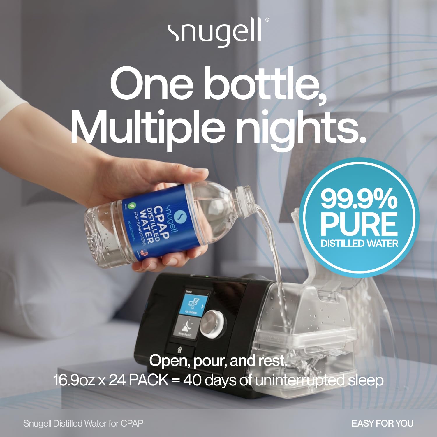 Snugell CPAP Distilled Water – 24 x 16.9 oz Bottles – view 3