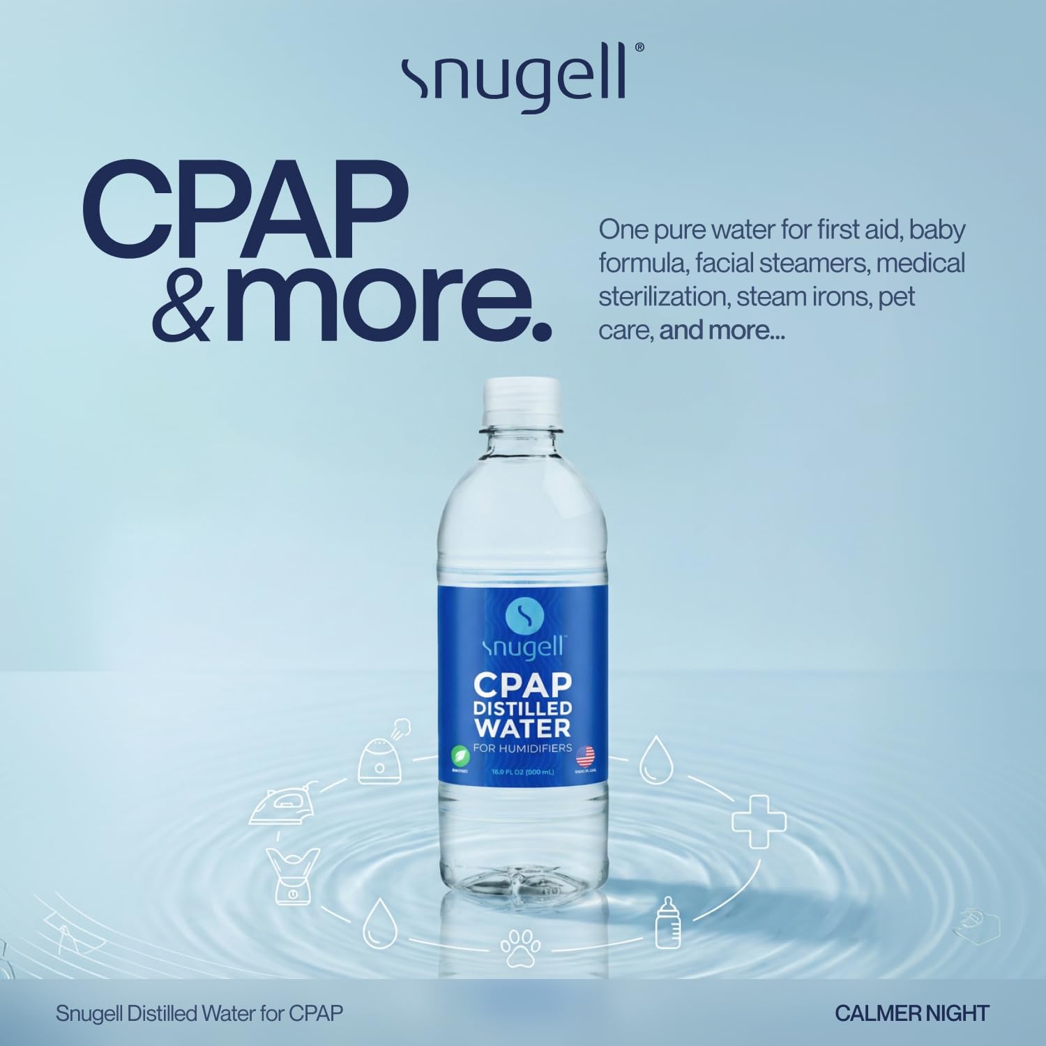 Snugell CPAP Distilled Water – 24 x 16.9 oz Bottles – view 6