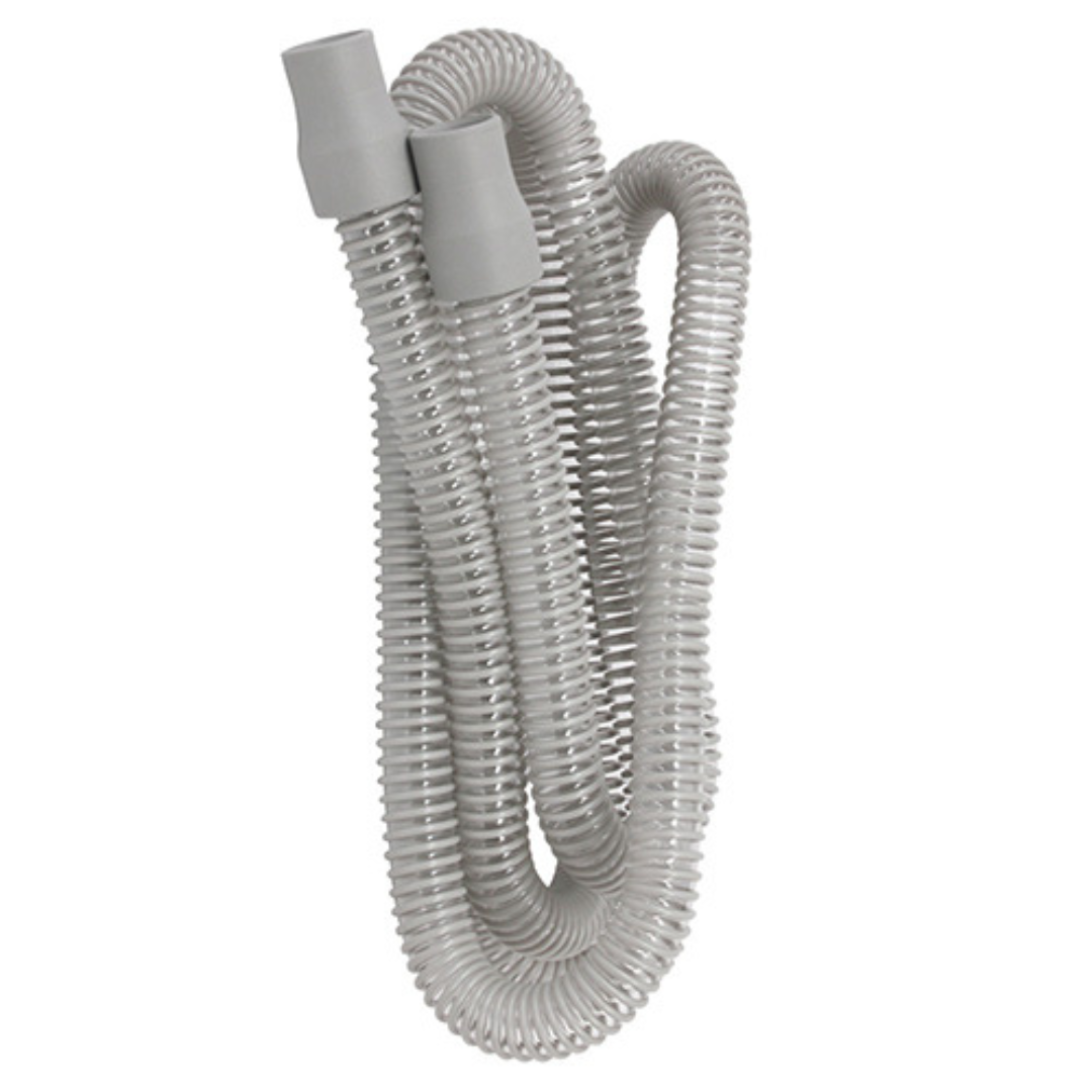 Image of TUB007, a 7-foot CPAP tubing, flexible and durable, designed for sleep therapy with secure connectors and lightweight construction.