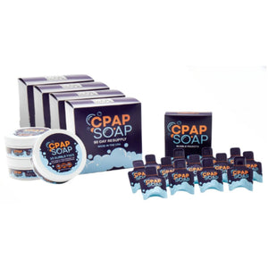 CPAP Soap™ - specialized cleaning solution for CPAP equipment, SLS-free, alcohol-free, fragrance-free, non-allergenic, effectively removes dirt, oils, and buildup from CPAP masks and tubing.