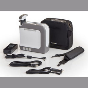 Drive DeVilbiss iGo2 Portable Oxygen Concentrator Bundle with Pulse Dose Technology, featuring SmartDose Technology, lightweight design, and FAA compliance for easy travel.