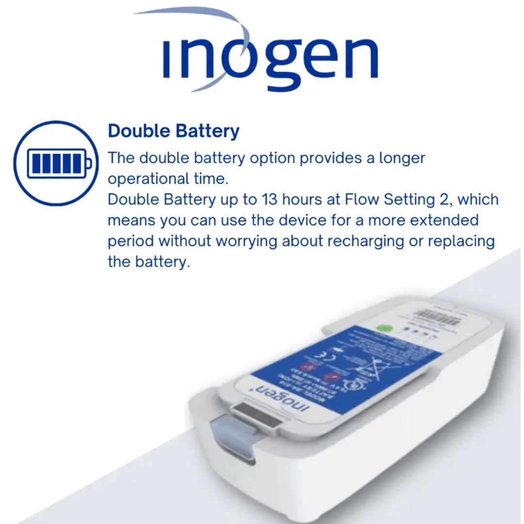 The Inogen One G5 is a portable oxygen concentrator (POC) designed to provide oxygen therapy for individuals with higher oxygen requirements. Whether you’re at home, traveling, or on the go, the Inogen One G5 offers 24/7 oxygen delivery in a compact and convenient package.