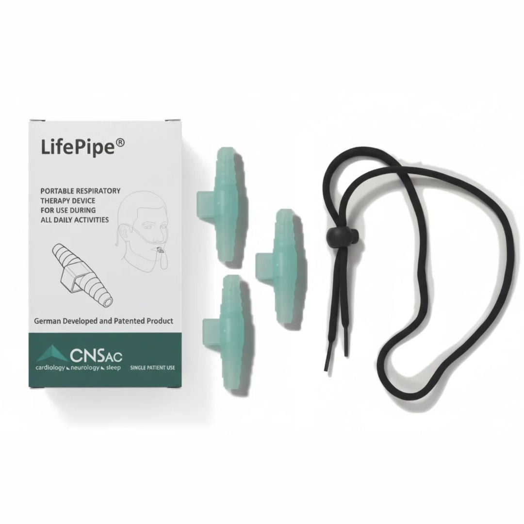 LifePipe® is a portable, drug-free breathing accessory for people with COPD. Supports comfortable exhalation during daily activities. No drugs, no oxygen, no prescription needed. CE/MDR approved & FDA registered. Includes 3 mouthpieces + neck strap. 