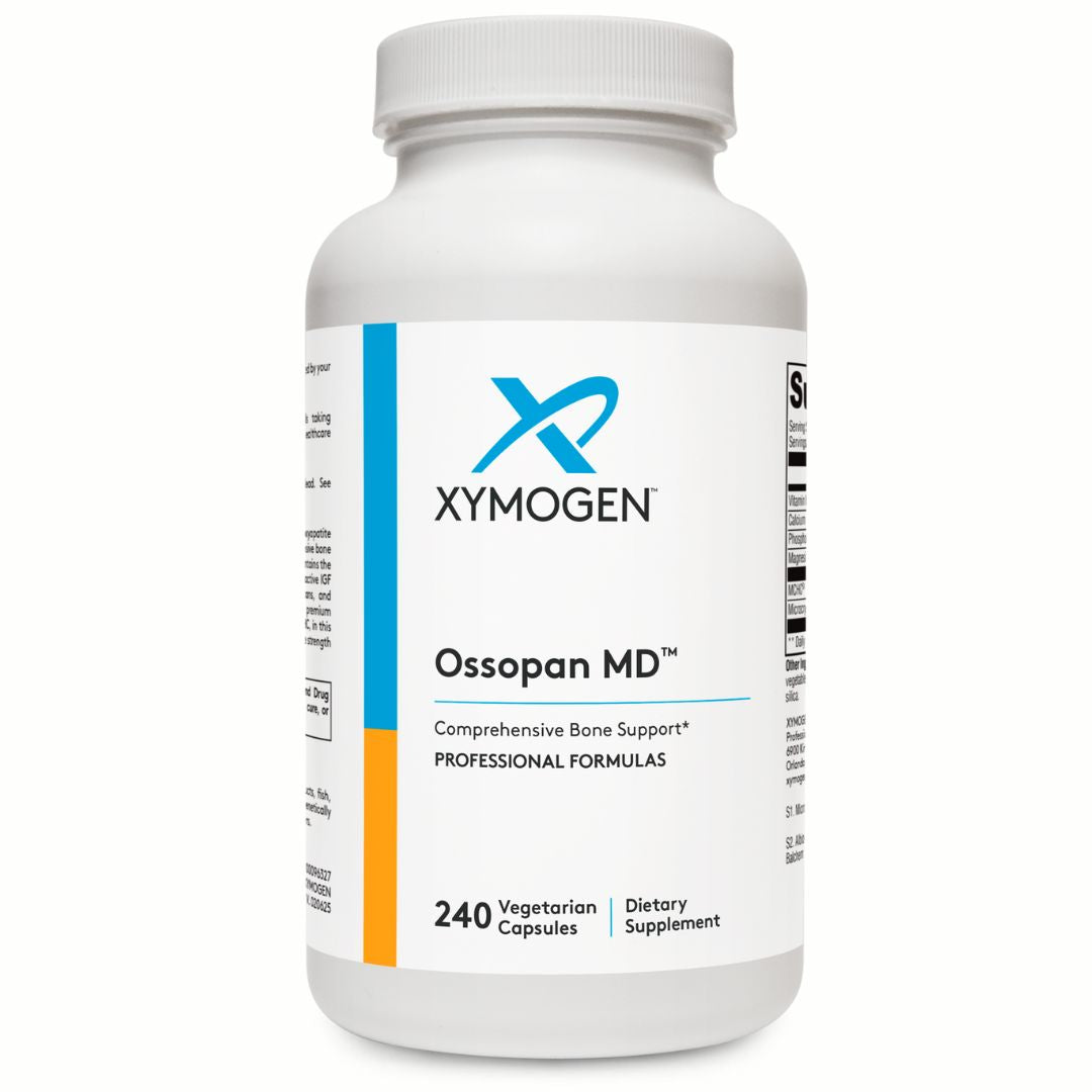 Xymogen Ossopan MD dietary supplement bottle on a white background