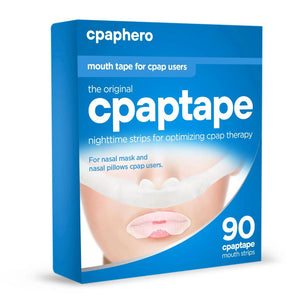 CPAPtape - Disposable sleeping strips for preventing mouth leaks during CPAP therapy. An effective alternative to chinstraps with easy application and medical-grade adhesive.