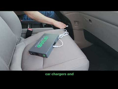 Portable Outlet X9 rechargeable CPAP and BiPAP battery backup with uninterruptible power supply and digital display