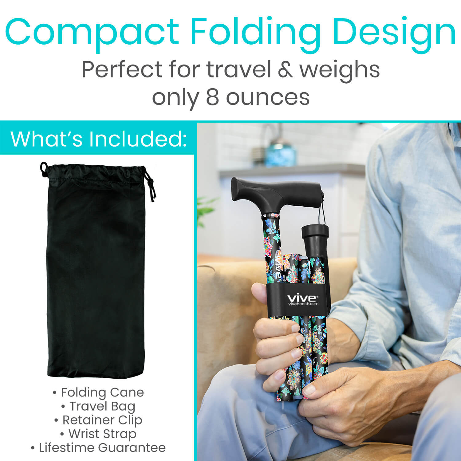Vive Folding Cane – view 2